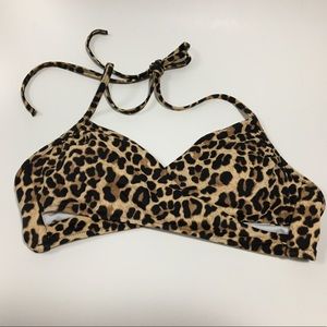 PINK leopard swim top